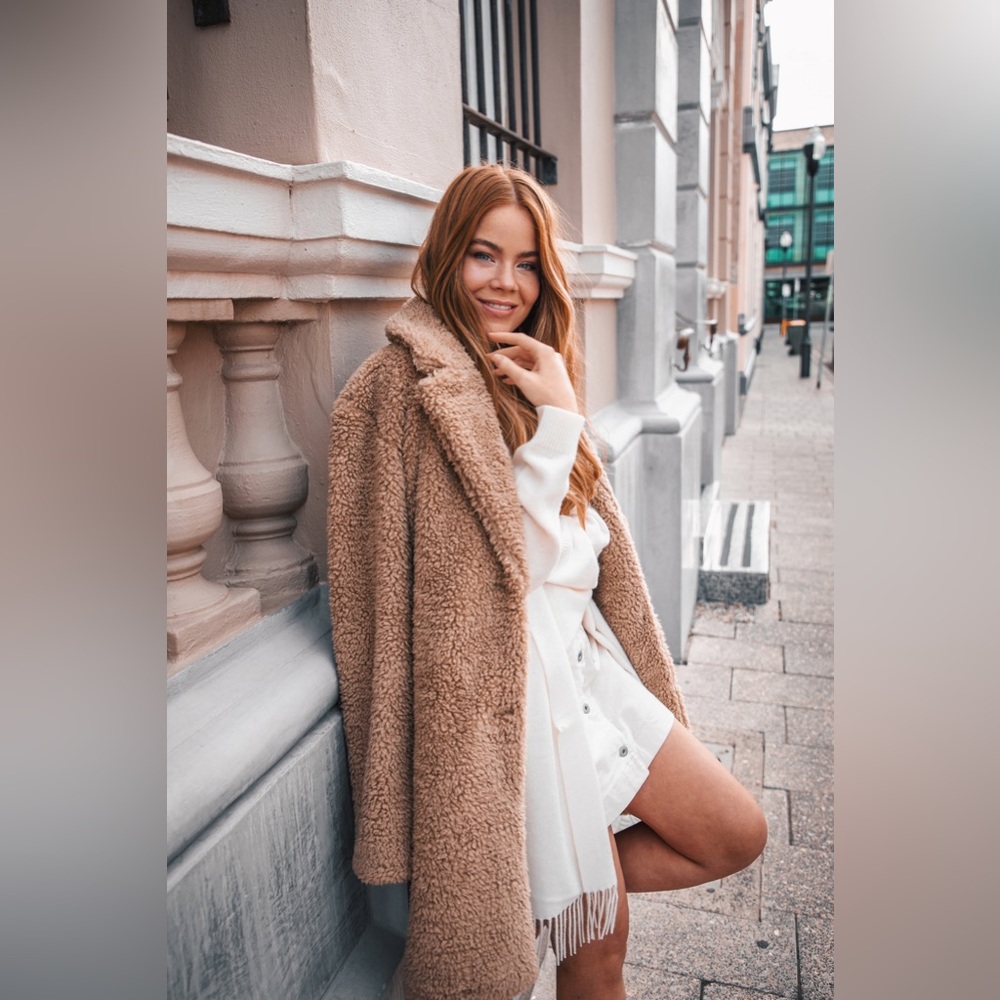 RESERVED: Tailored Teddy Camel Coat - Picture 10 of 14